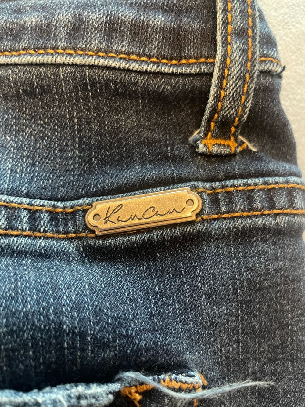 KanCan Dark Indigo Denim Jeans with Bronze Accent - Picture 3 of 5